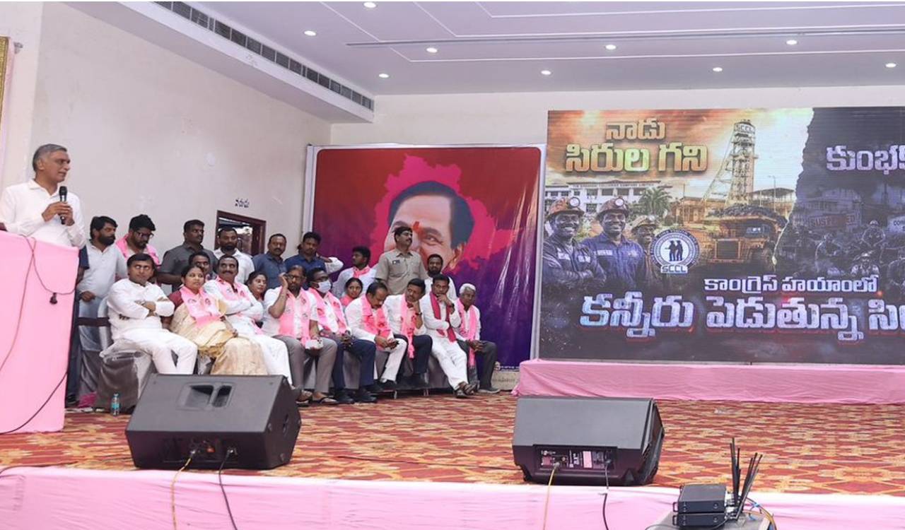 Harish Rao calls for ‘Congress Hatao, Singareni Bachao’ fight to protect SCCL