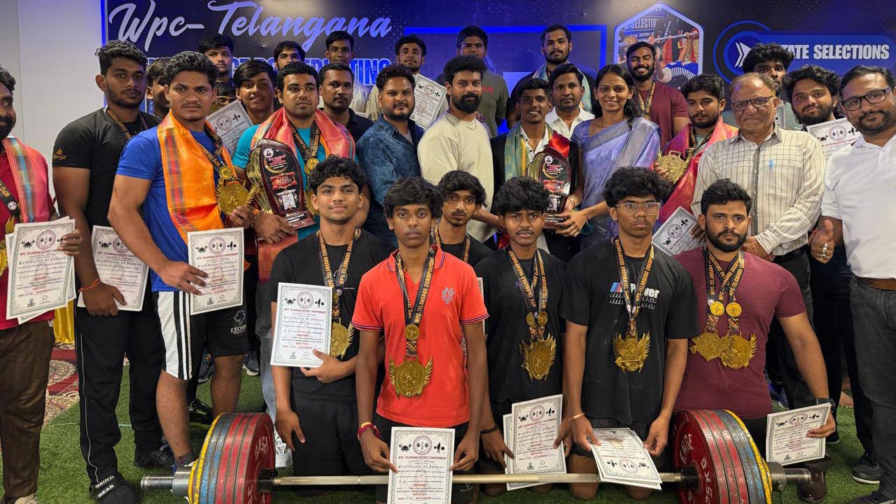 Sai Teja and Vanisha shine at Telangana powerlifting championship
