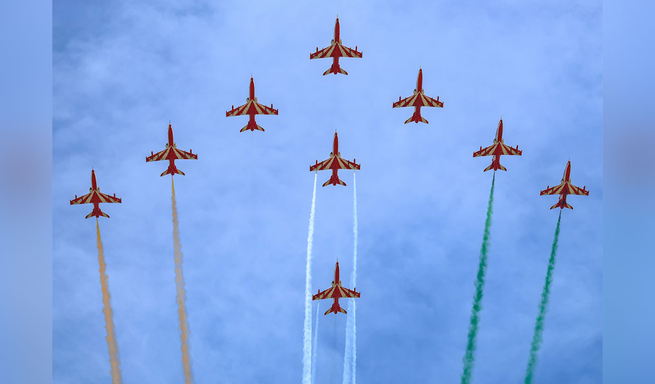 IAF’s Surya Kiran Aerobatic Team set to thrill Hyderabad with spectacular air display