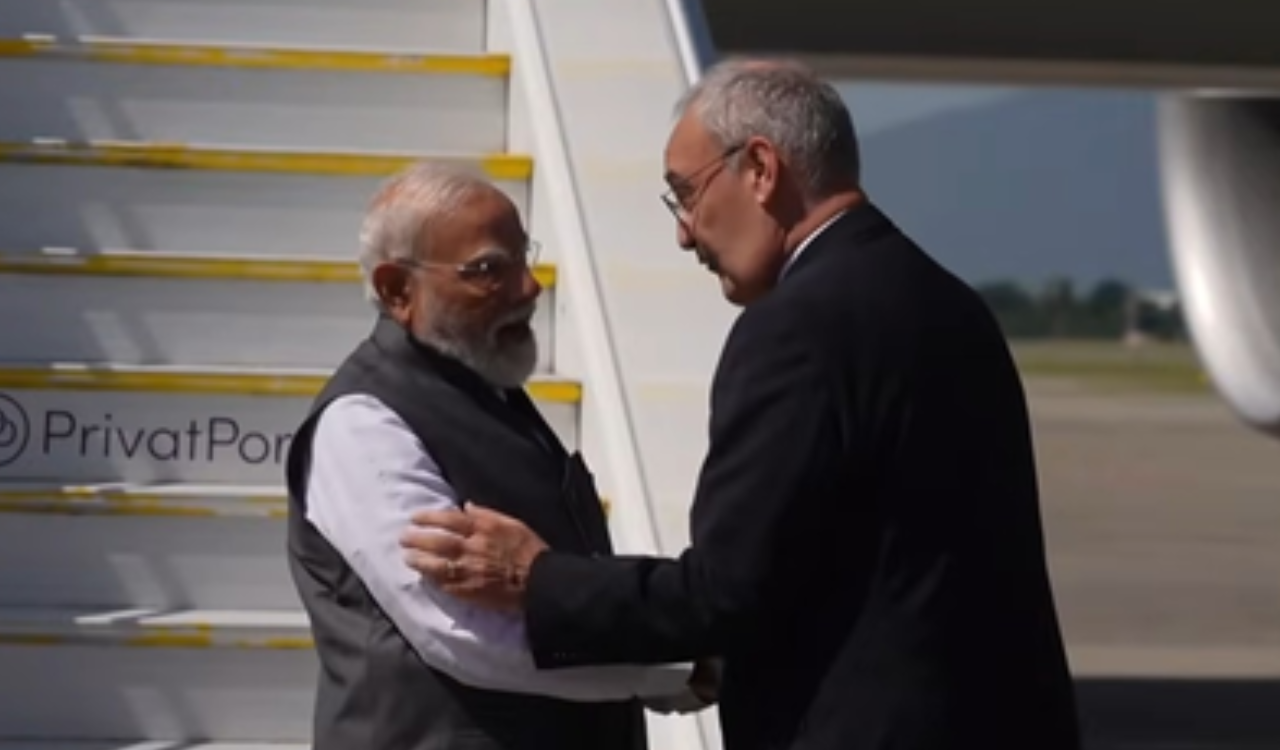 Modi lands in Geneva en route to G7 summit in France