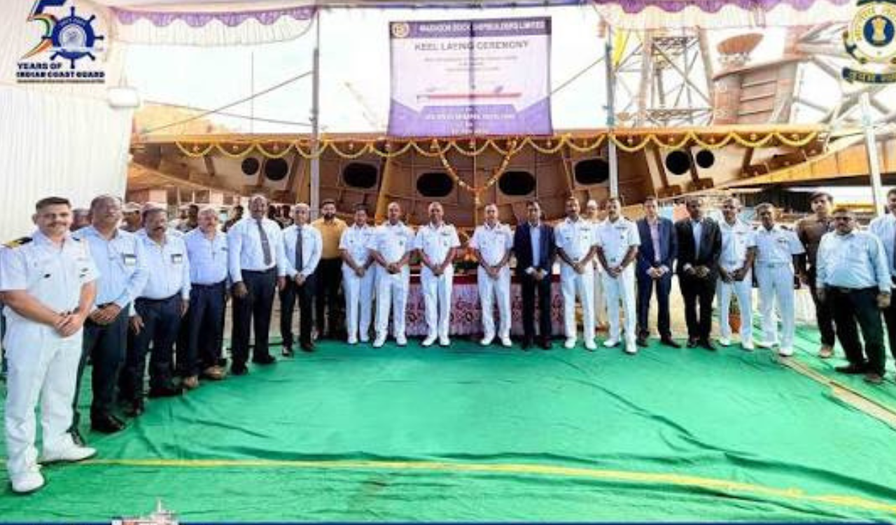 Keel laid for fourth next-generation offshore patrol vessel of Indian Coast Guard