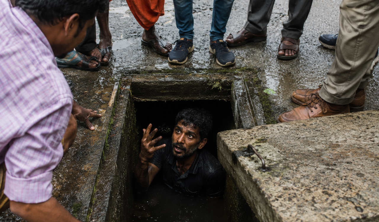 Man found trapped inside covered drain in Kerala, claims ‘magician’ put him there