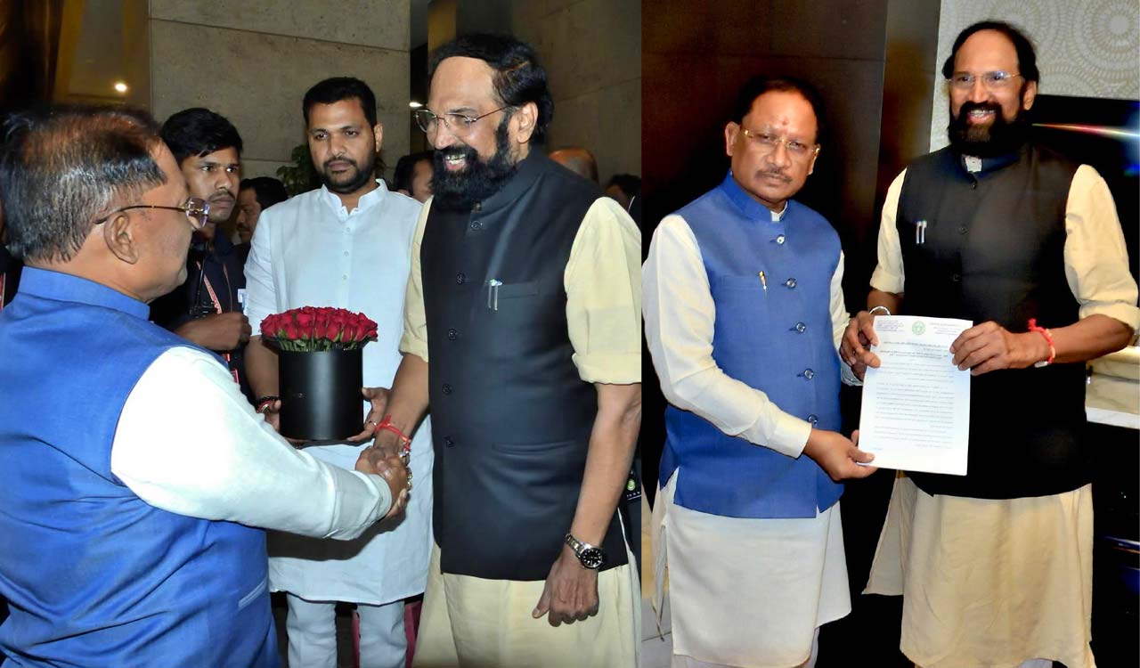 Uttam meets Chhattisgarh CM, seeks NOC for Sammakka-Sarakka project