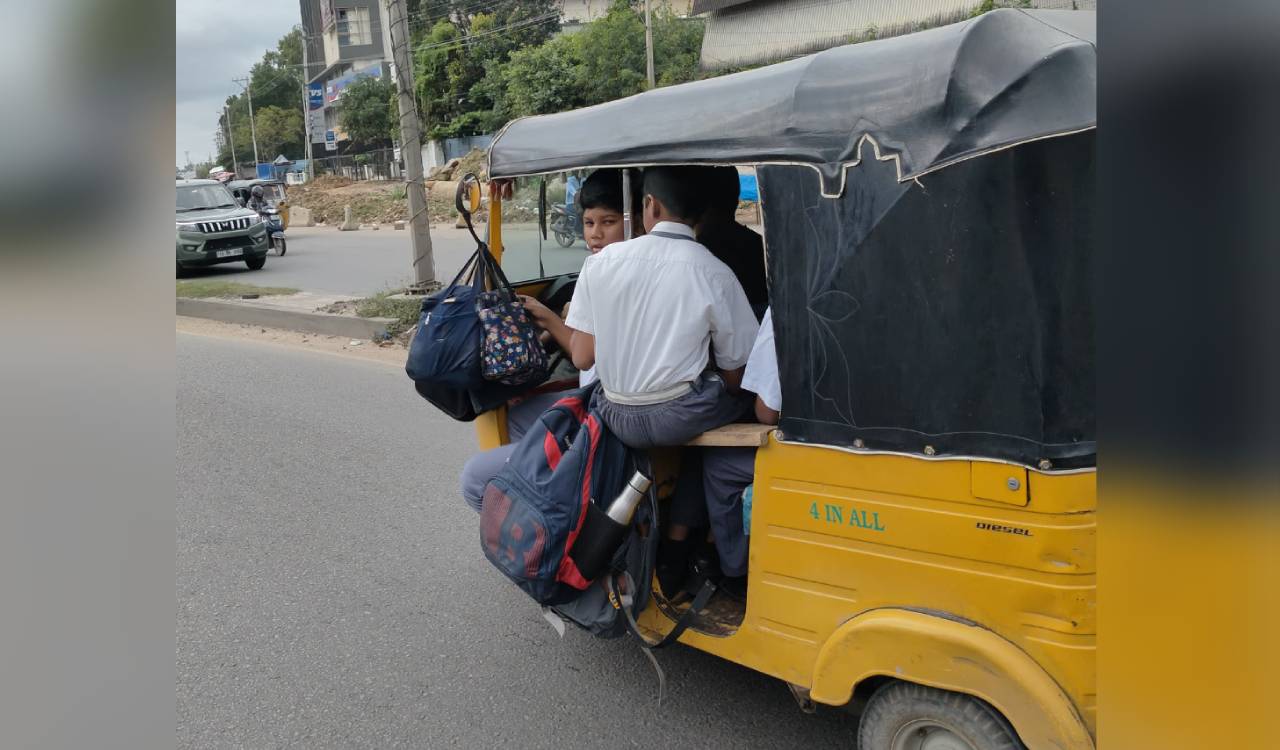 Hyderabad traffic police book 149 cases against overloaded school autos