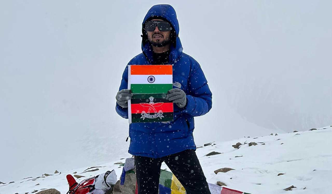 Telangana mountaineer Bhukya Yashwanth conquers two peaks in Ladakh
