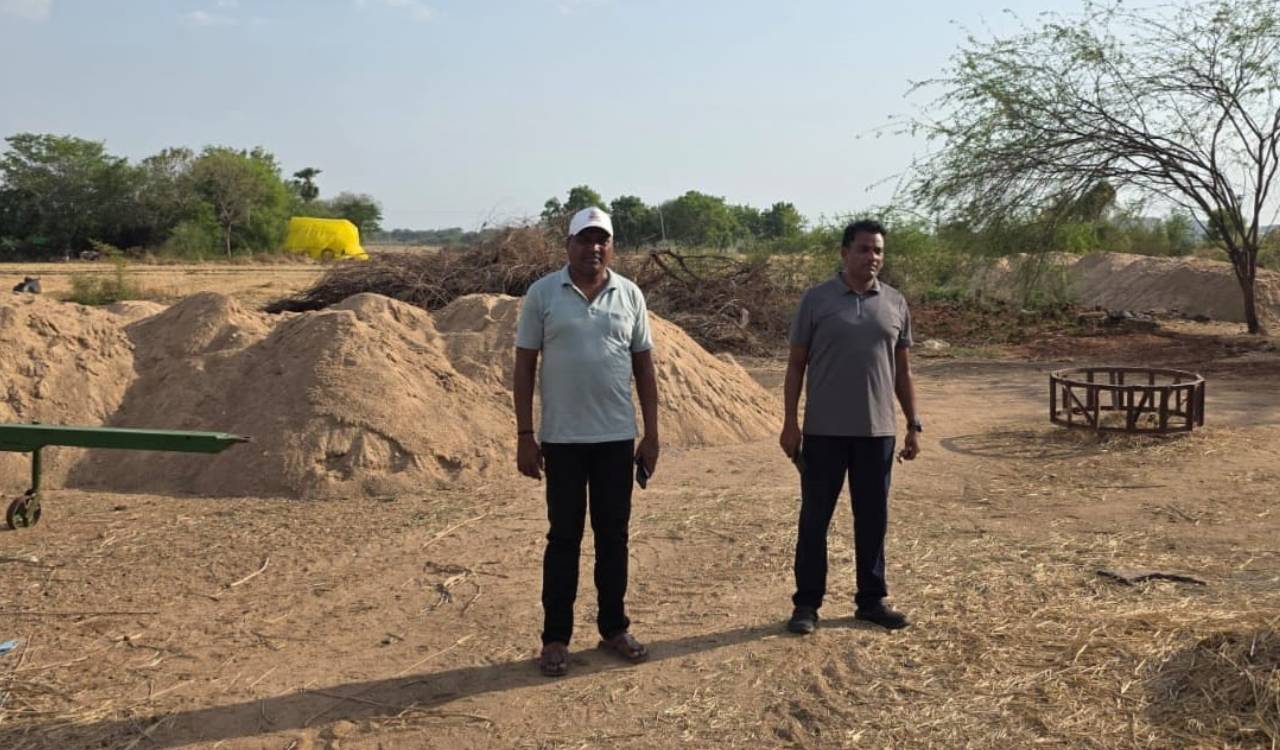 Taskforce police seizes illegal sand dumps in Karimnagar