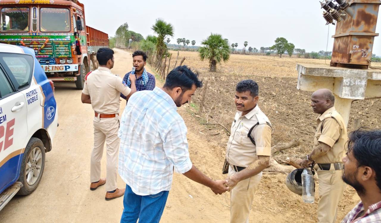 Constable, Home Guard injured as sand mafia truck rams bike in Burgampad