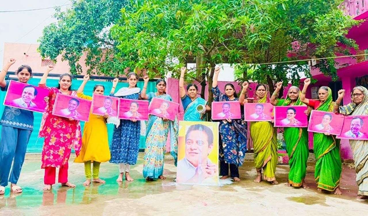 Villagers celebrate KT Rama Rao’s birthday in Adilabad