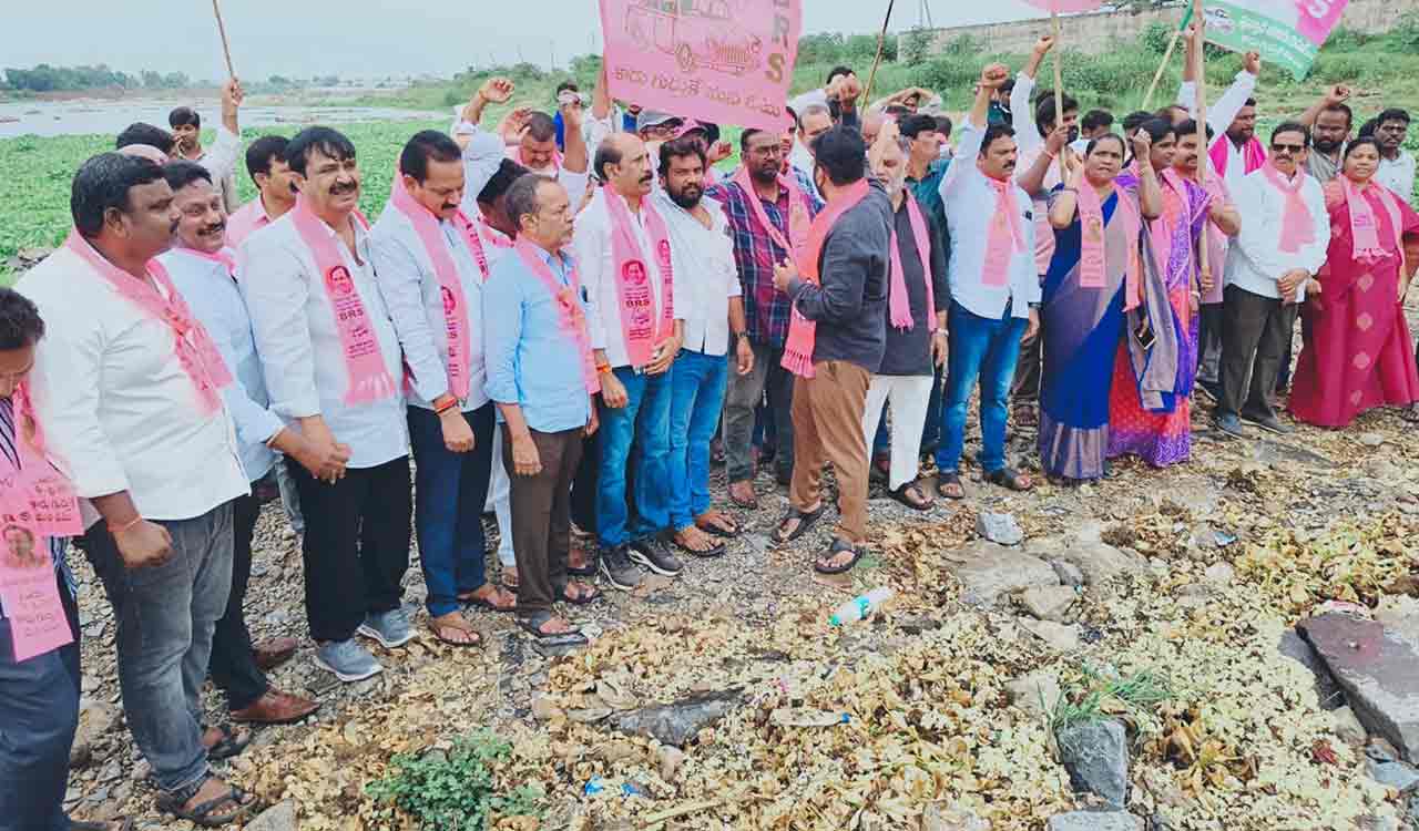 Demolition of Munneru check dam reflects Congress’s destructive governance: Khammam BRS