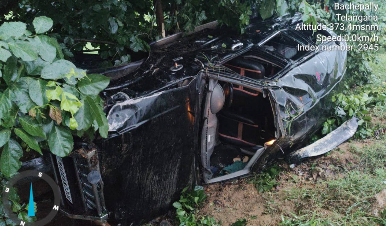 Three of family from Nanded killed in Bachupally road accident