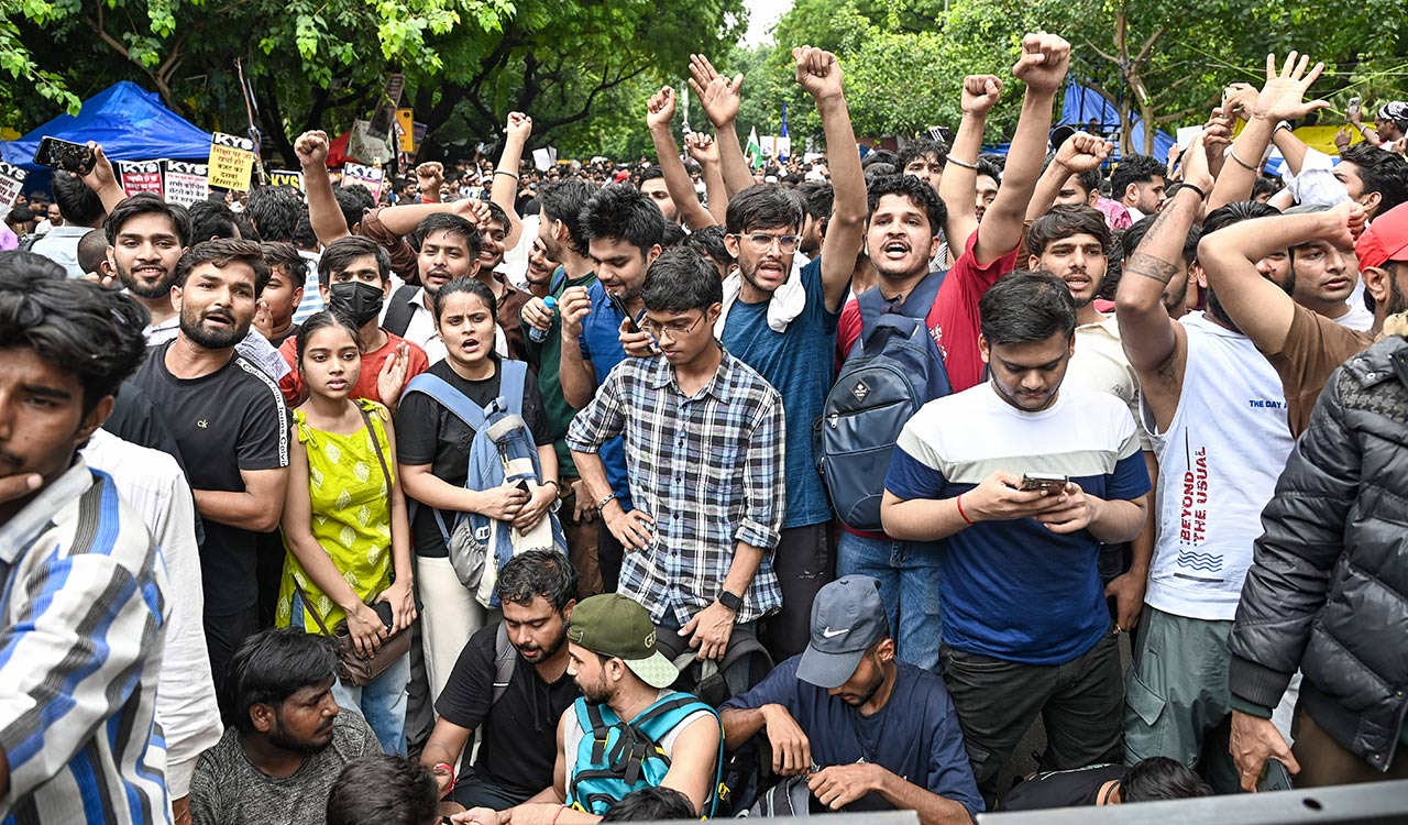 Oppn MPs move adjournment notices in Parliament over police action on NEET protesters