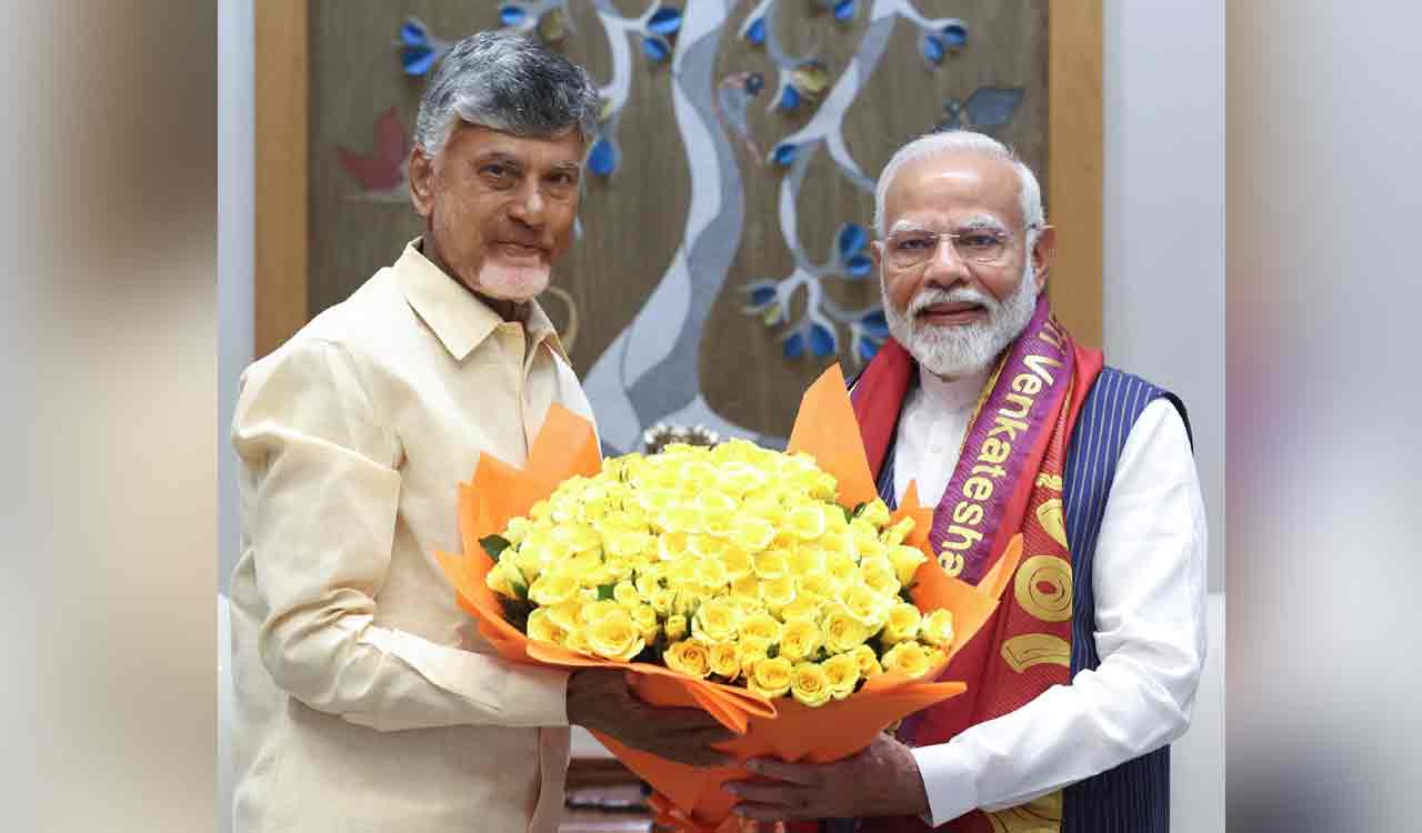 Chandrababu Naidu meets Prime Minister Narendra Modi in Delhi