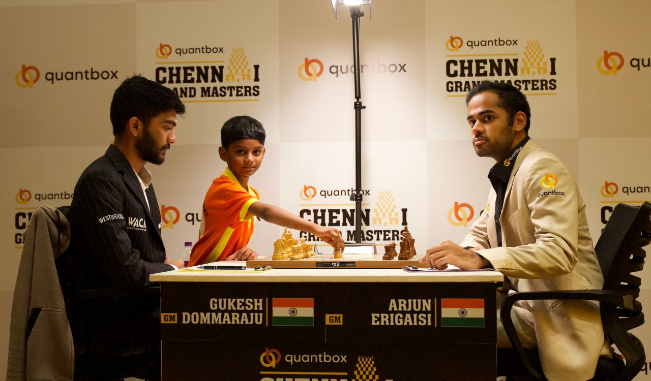 Arjun Erigaisi defeats D Gukesh to take joint lead in Chennai Grand Masters