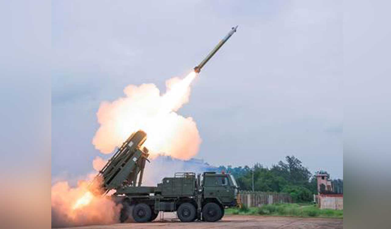DRDO successfully tests Pinaka long-range guided rocket in Chandipur