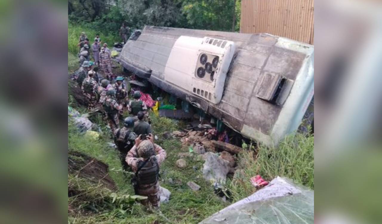 Several Amarnath pilgrims injured as bus skids in Jammu and Kashmir’s Ganderbal