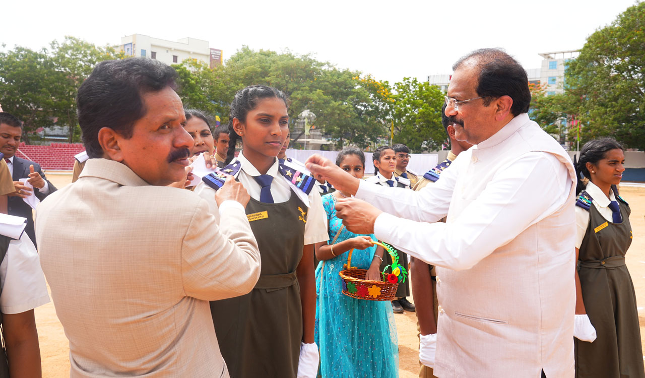 Hyderabad Public School Ramanthapur holds Investiture Ceremony
