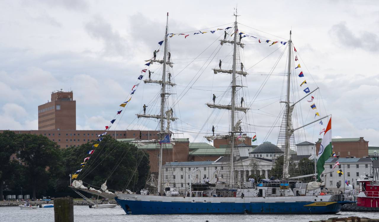 INS Sudarshini completes historic participation in SAIL 250