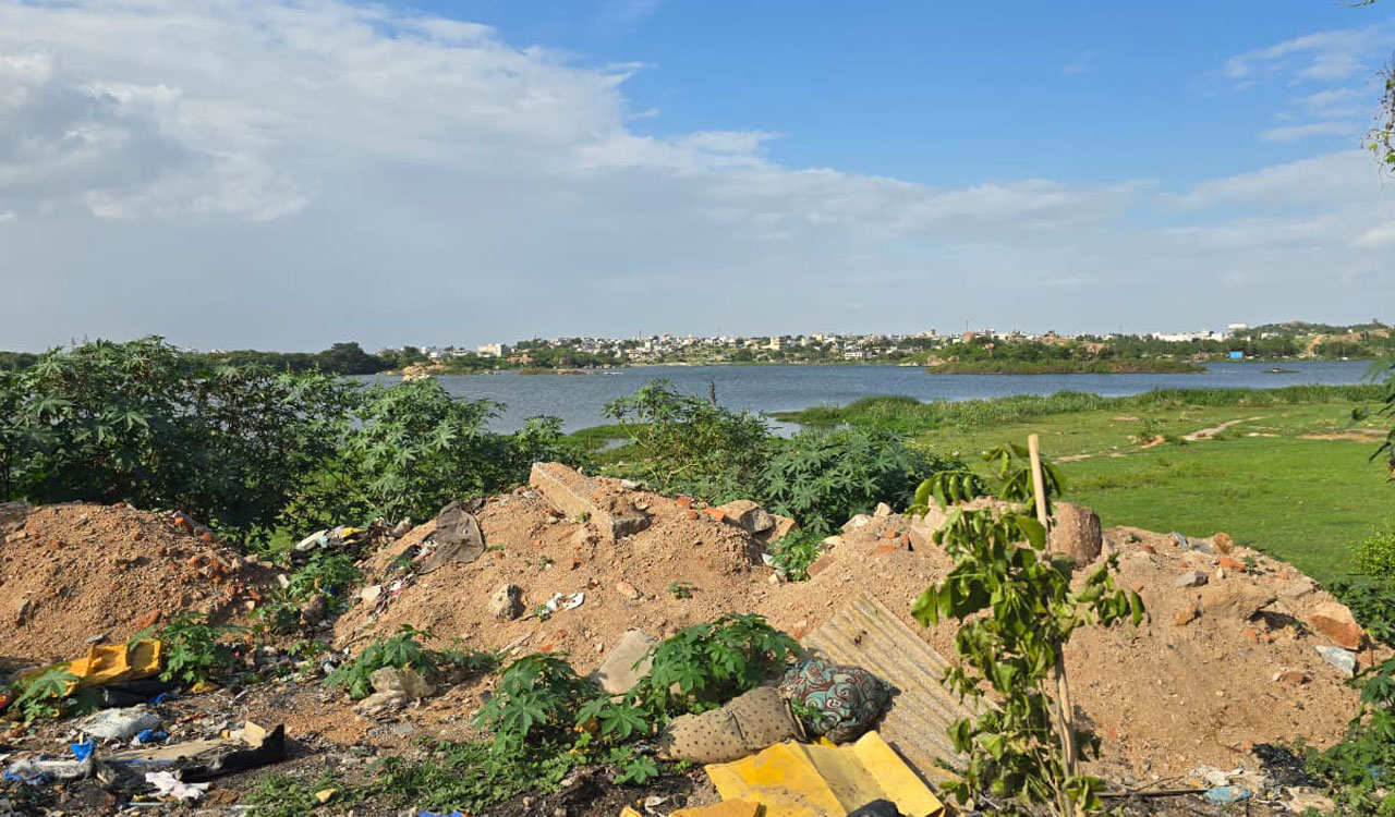 Jalpally Lake faces fresh encroachment threat as debris dumping continues