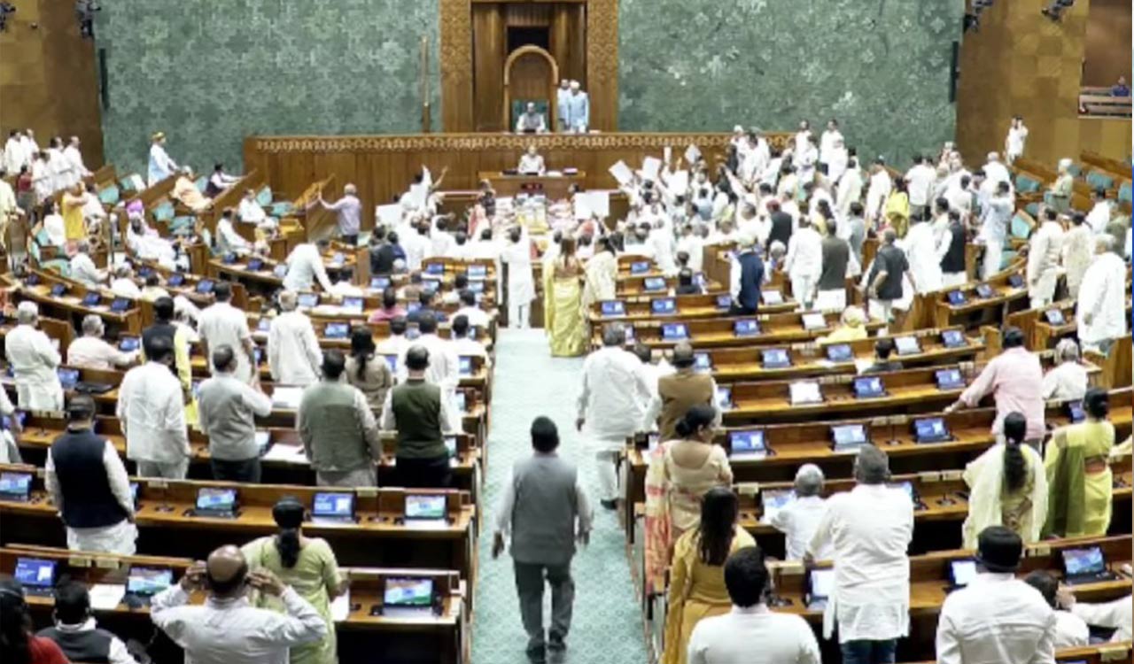 Lok Sabha adjourned 2-minute after reconvening amid Oppn’s NEET uproar
