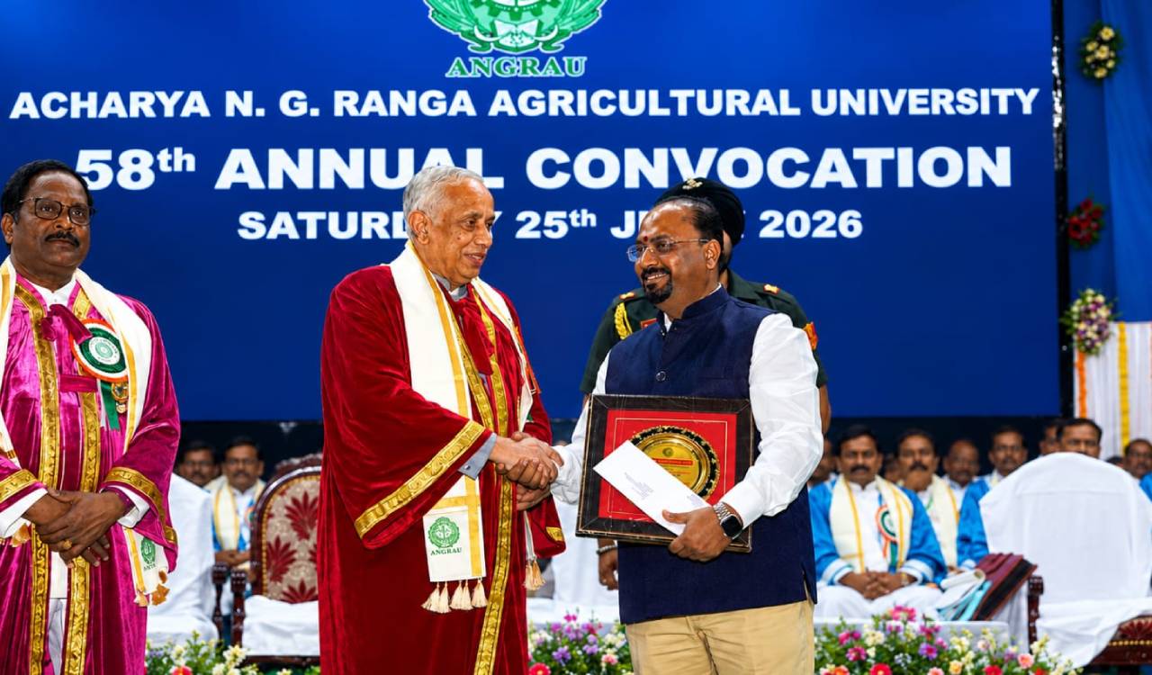 Dr. Maganti Sheshu Madhav honoured with Dr. MV Reddi Award for Outstanding Research in Agricultural Sciences 2026
