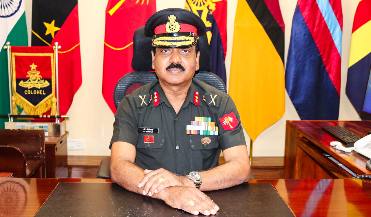 Major General G Srinivas assumes charge as GOC of Telangana & Andhra Sub Area