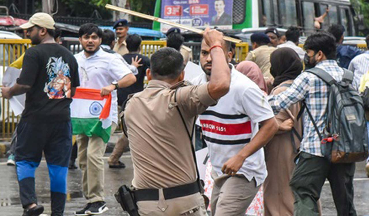 NEET protest turns violent in Bihar as students clash with police in Darbhanga, Begusarai