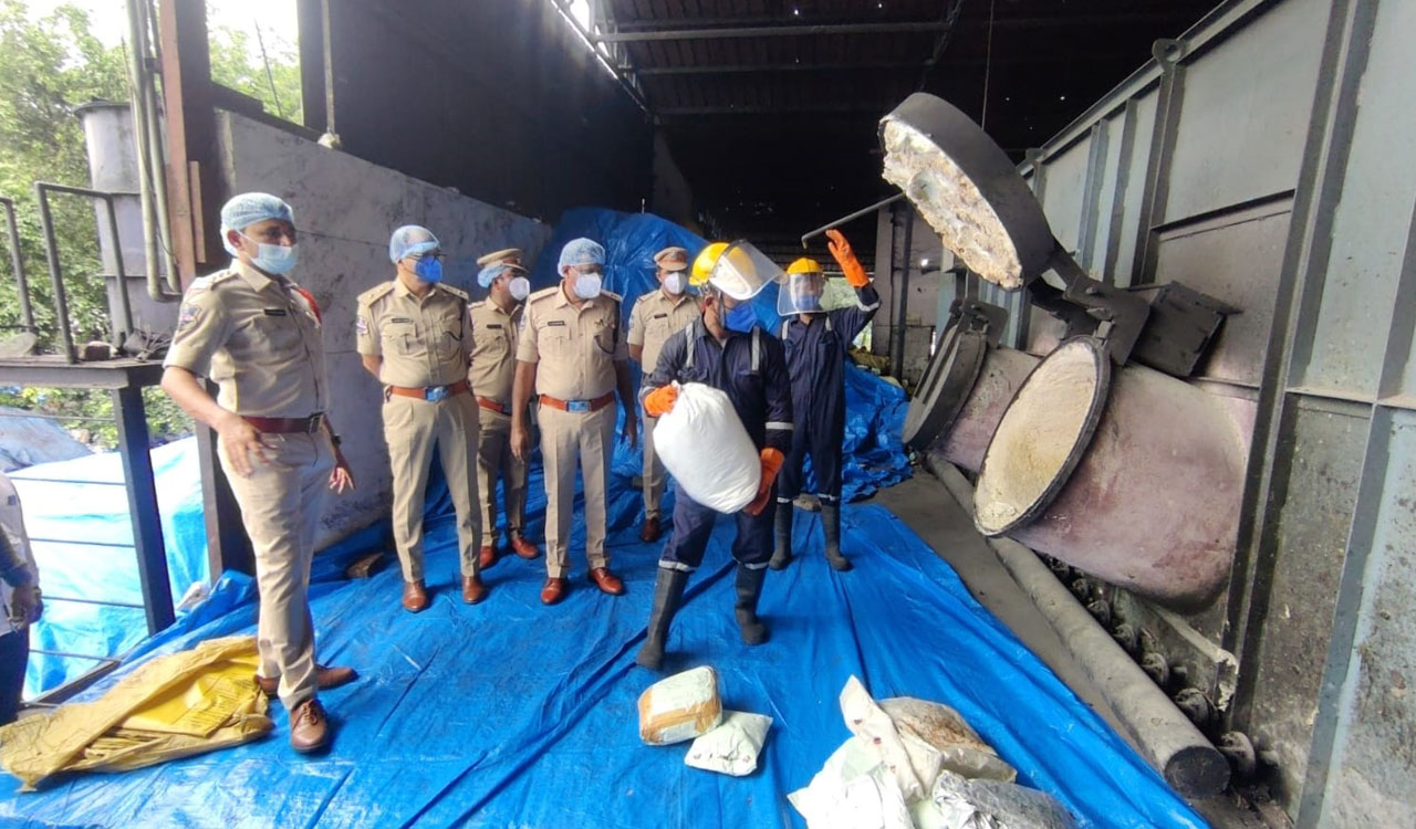 Cyberabad police destroy over 833 kg of seized narcotics worth Rs 5.02 crore