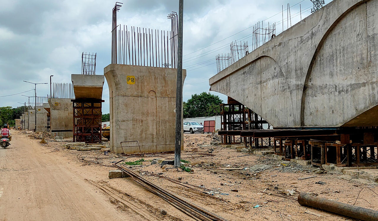SCB elevated corridor pillar works near completion