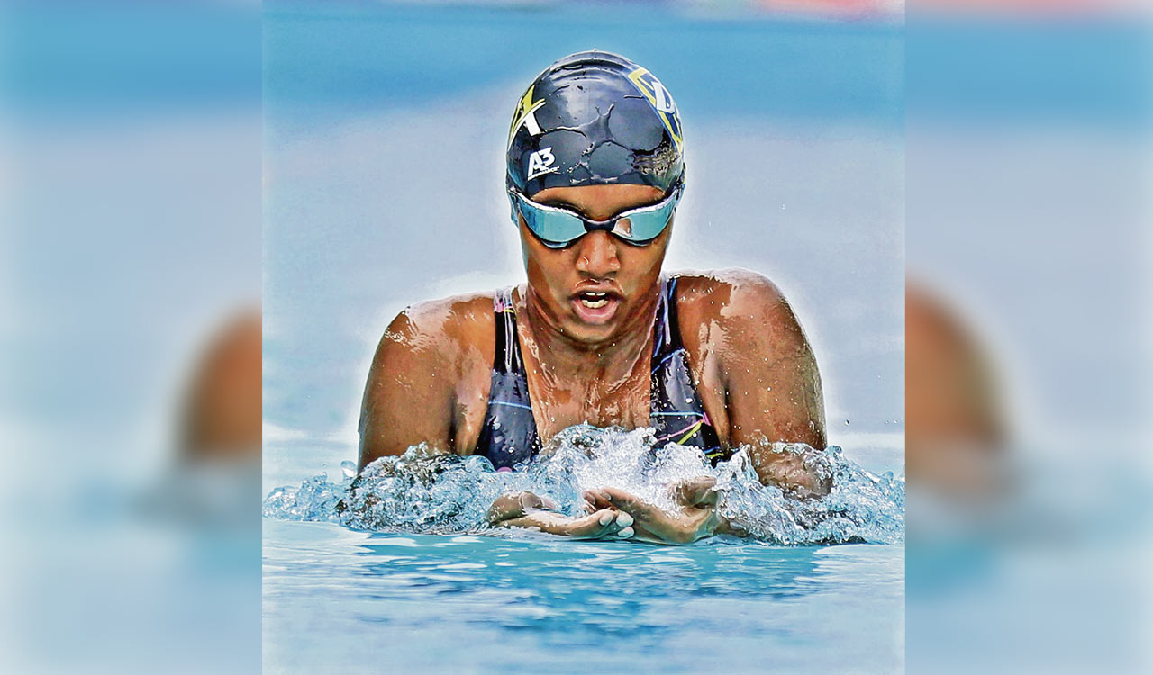 Samyukta Karthikeyan wins three gold medals at Telangana State Swimming Championship