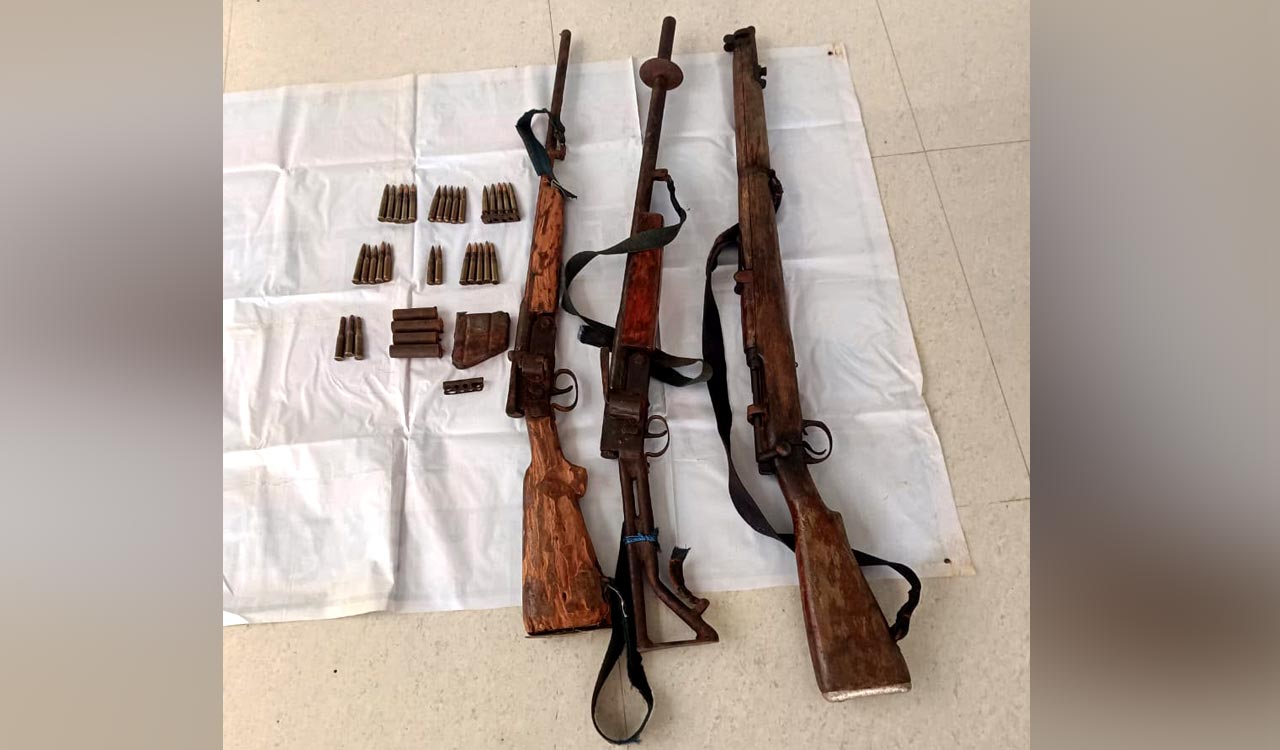 Security forces recover Naxal arms cache during joint operation in Chhattisgarh