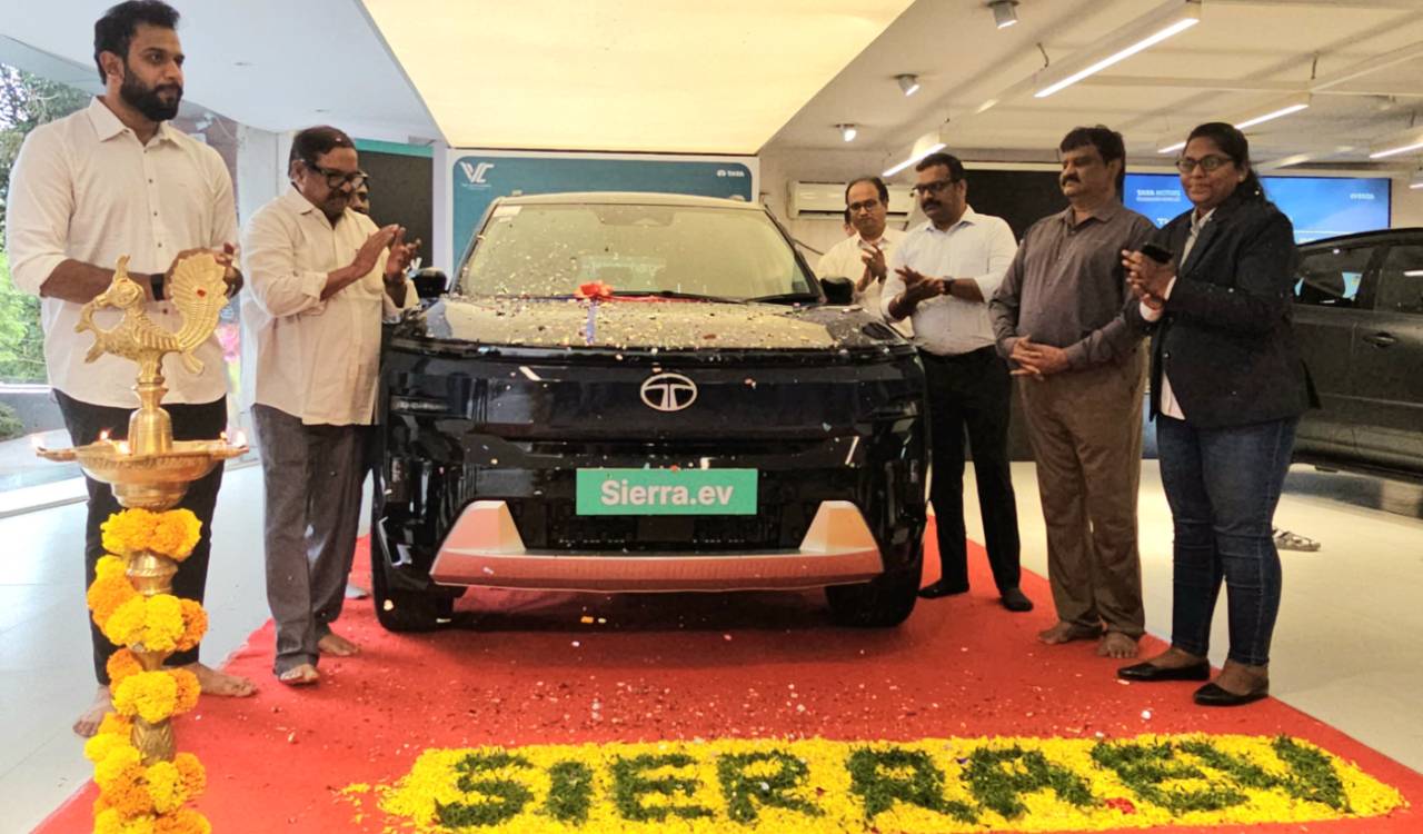 Tata Motors launches premium electric SUV Sierra EV QWD Dual Motor at Jubilee Hills showroom
