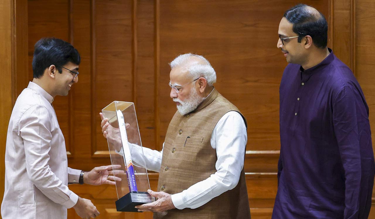 Skyroot Aerospace founders meet PM Modi after Vikram-1 success