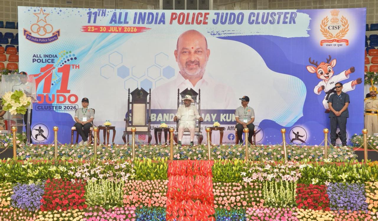 Bandi Sanjay inaugurates 11th All India Police Judo Cluster Championship in Hyderabad