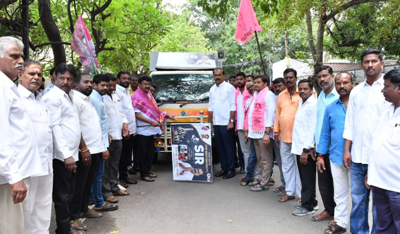 Talasani Srinivas Yadav flags off BRS campaign vehicles for SIR awareness drive