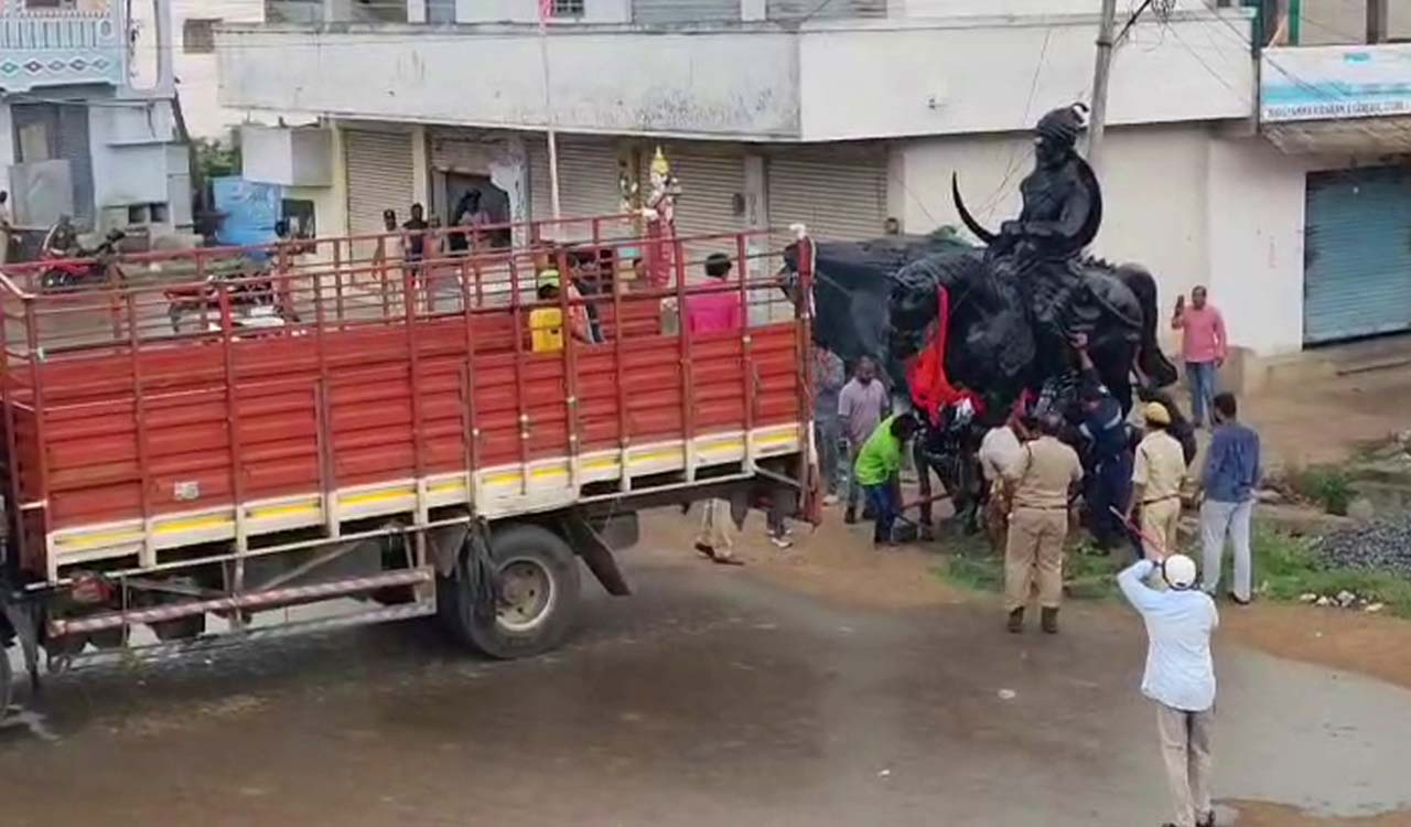 Tension grips Warangal village over Shivaji statue installation