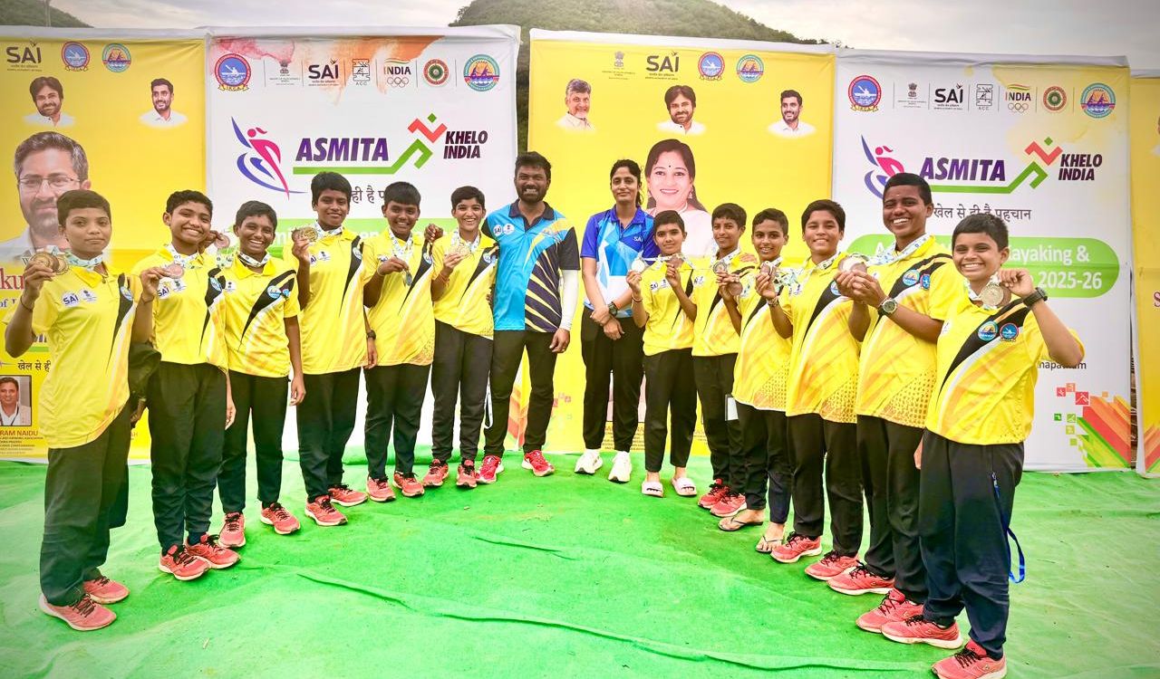 Telangana wins sub-junior girls overall title at Asmita South Zone Canoe Sprint Championship