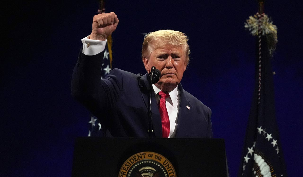 Trump mixes patriotism with partisanship as he celebrates America’s ‘joyous’ 250th anniversary