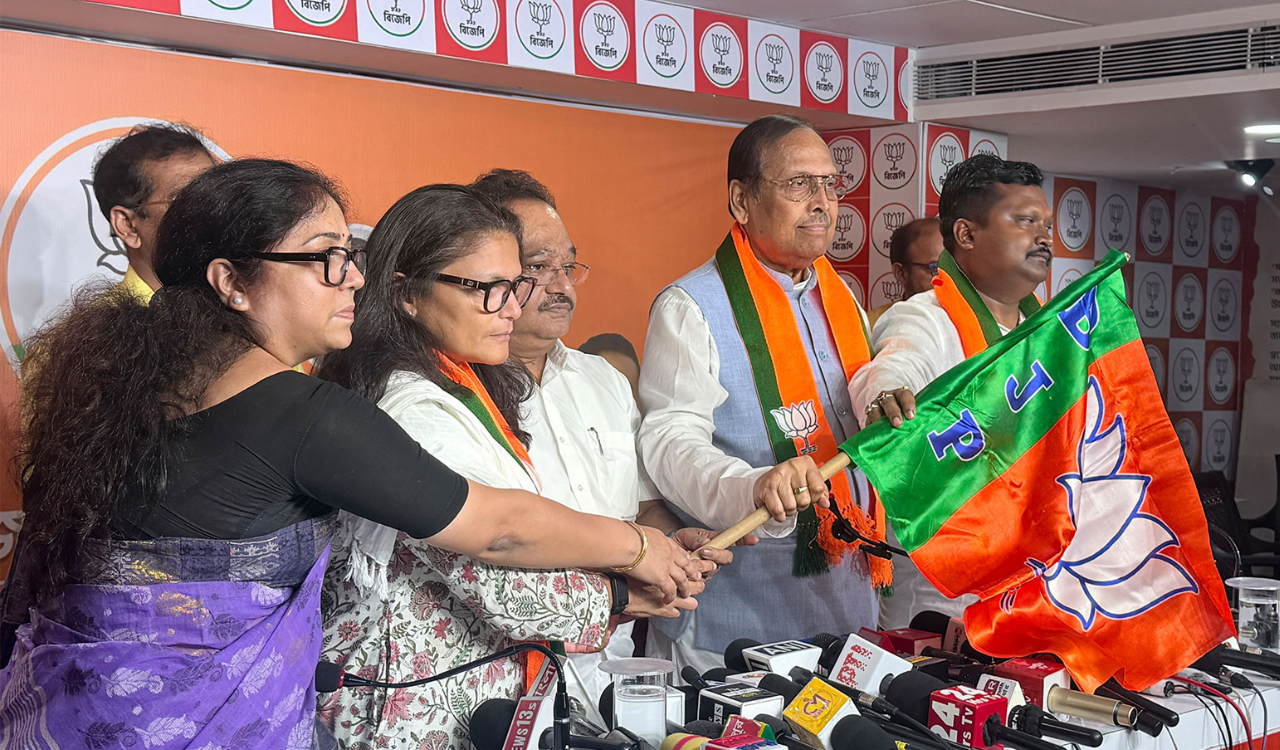 Three former TMC Rajya Sabha MPs join BJP in Kolkata