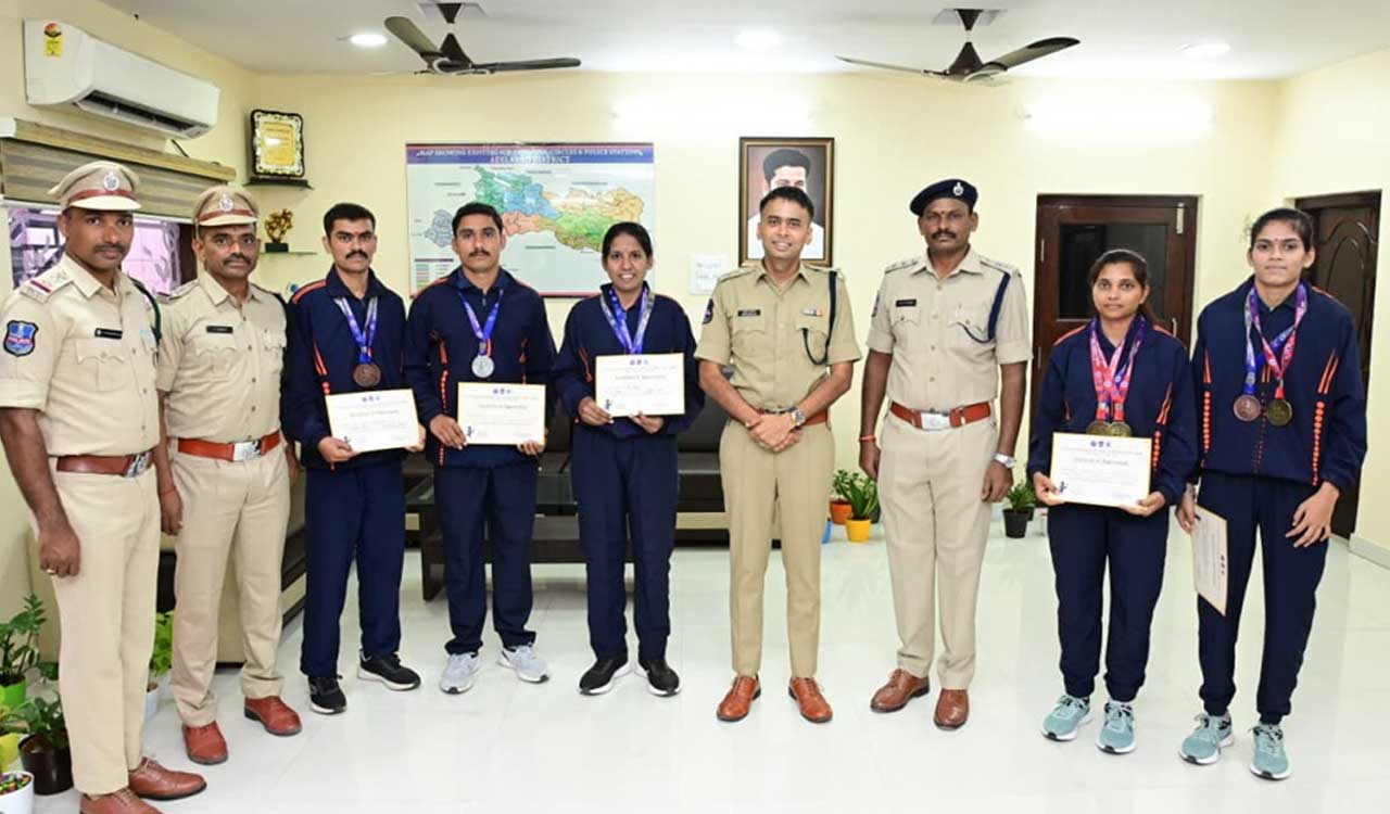 Staffers from Adilabad police dpt shine in state-level sports meet