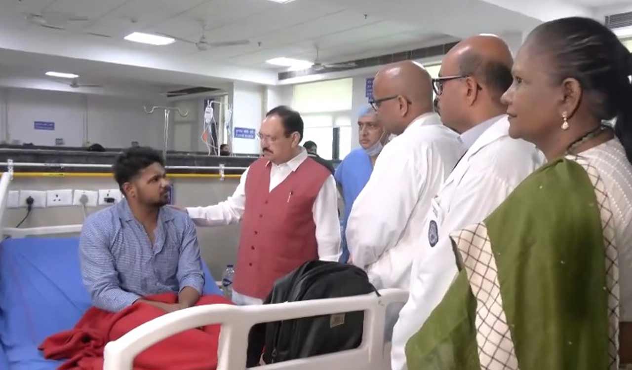 JP Nadda meets injured protesters amid NEET-UG protest row