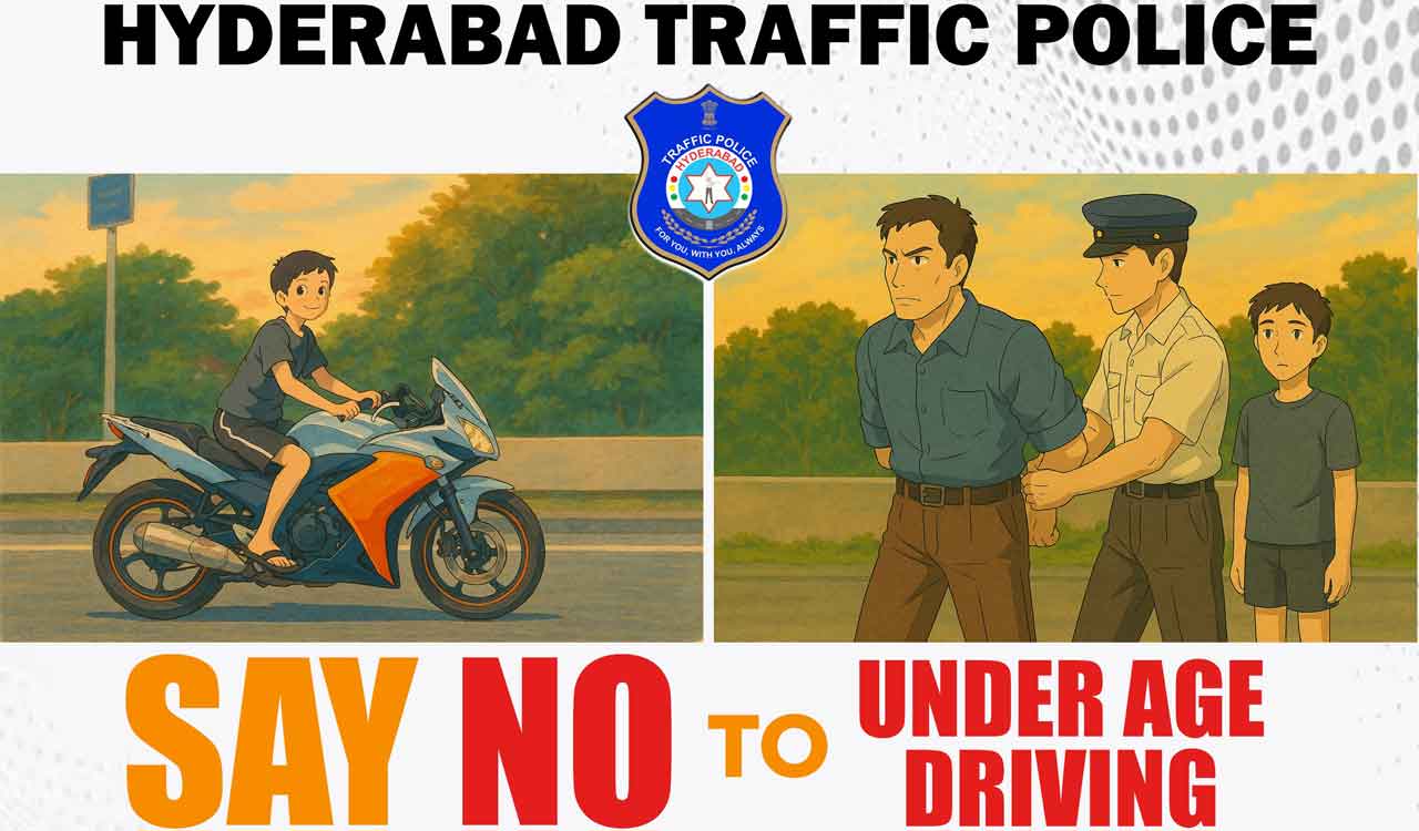 Hyderabad traffic police warn parents as minor driving cases cross 2,500