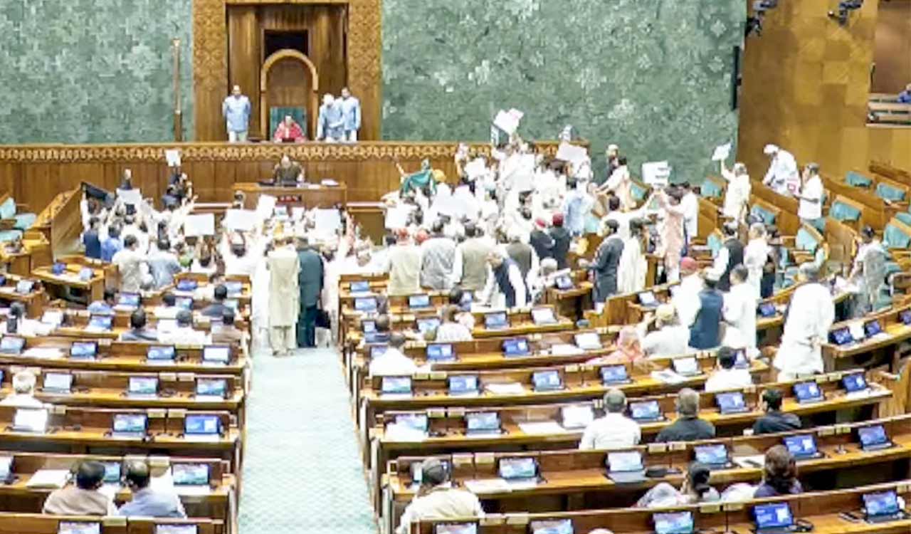 Parliament disrupted for second day over NEET and student protests