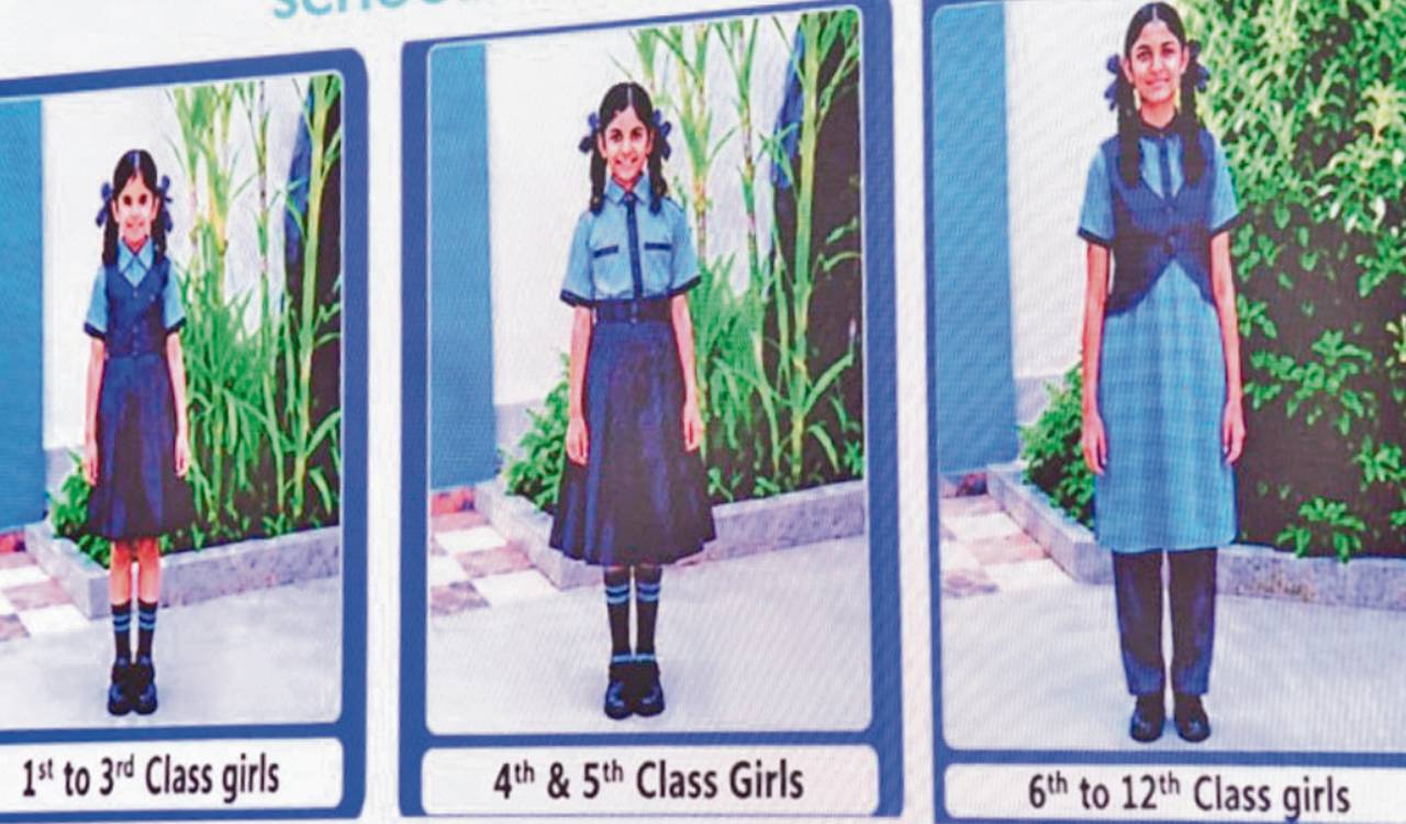 Telangana govt school students begin new academic year in old uniforms
