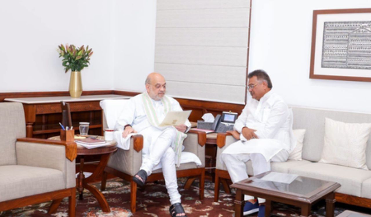 BJP MP Manish Jaiswal meets Amit Shah over Jharkhand exam irregularities