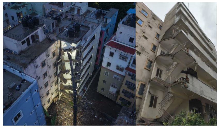 Second high‑rise razed in Anjaiah Nagar as collapse risk looms
