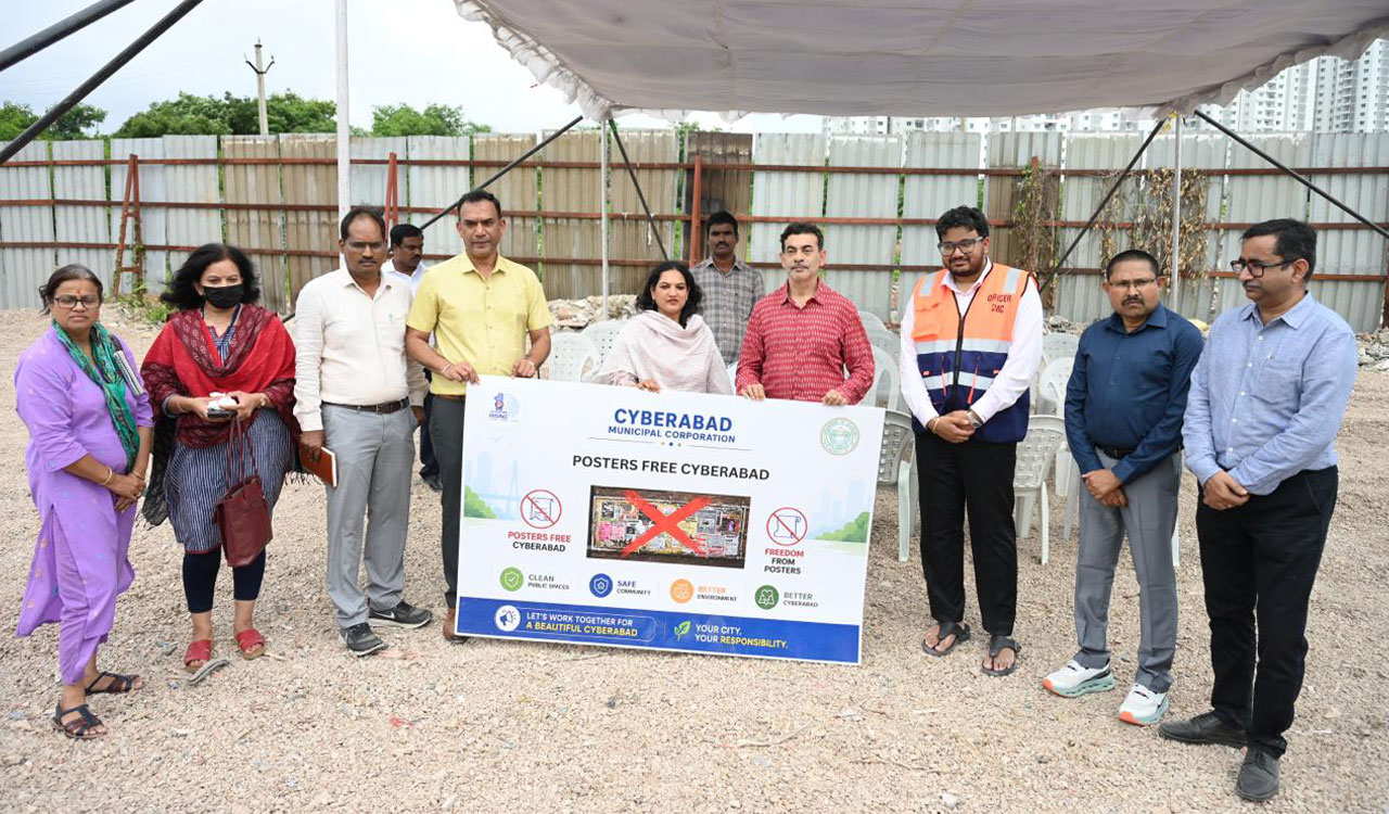 Cyberabad civic body announces ‘No Posters in Public Spaces’ initiative