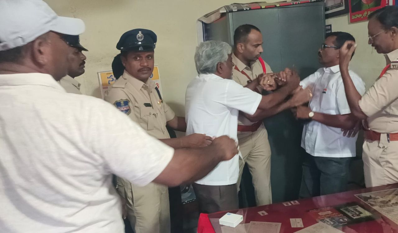 CPM leaders arrested ahead of Komatireddy Venkat Reddy’s house allotment programme