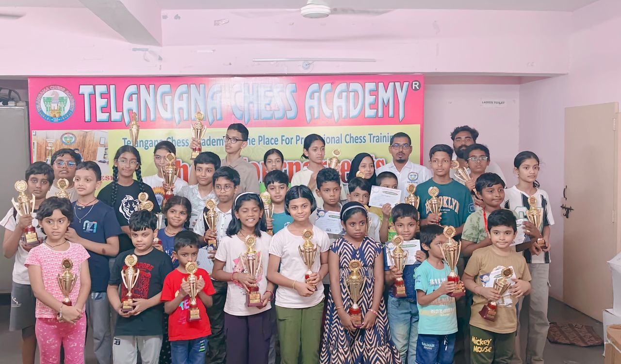Rishi Ram and Kaashvika Nomula win Under-8 titles at Independence Cup chess tournament