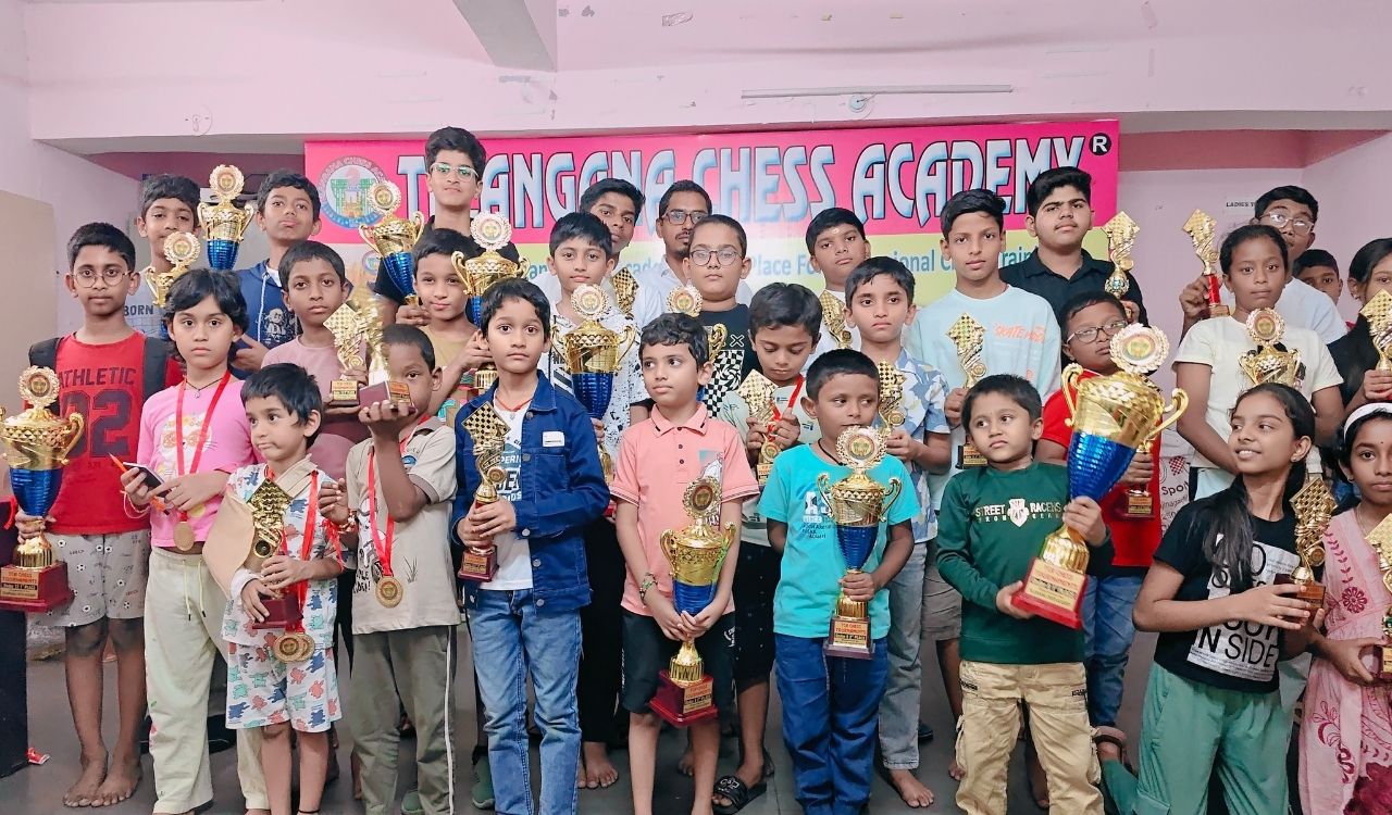 Shanmukha Sai Srivatsav wins Under-8 title at Telangana Chess Academy tournament