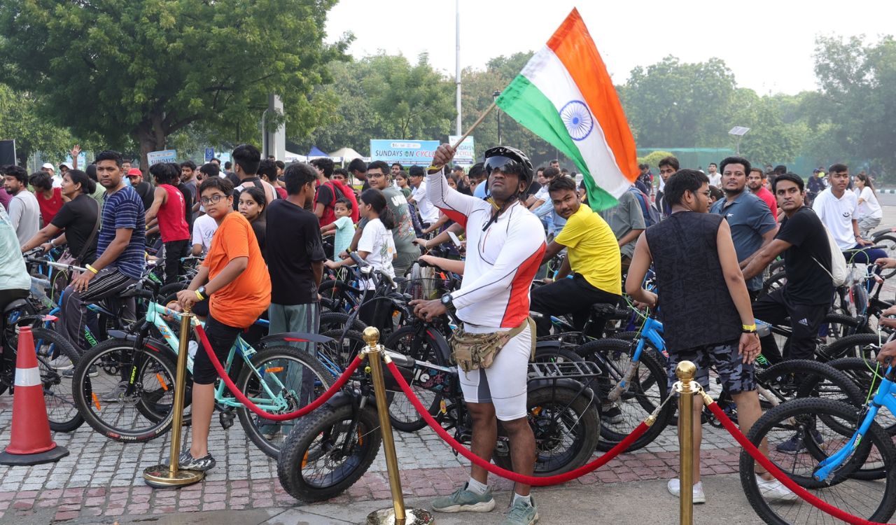 Students lead ‘Nasha Mukt Bharat’ campaign at Fit India Sundays on Cycle event